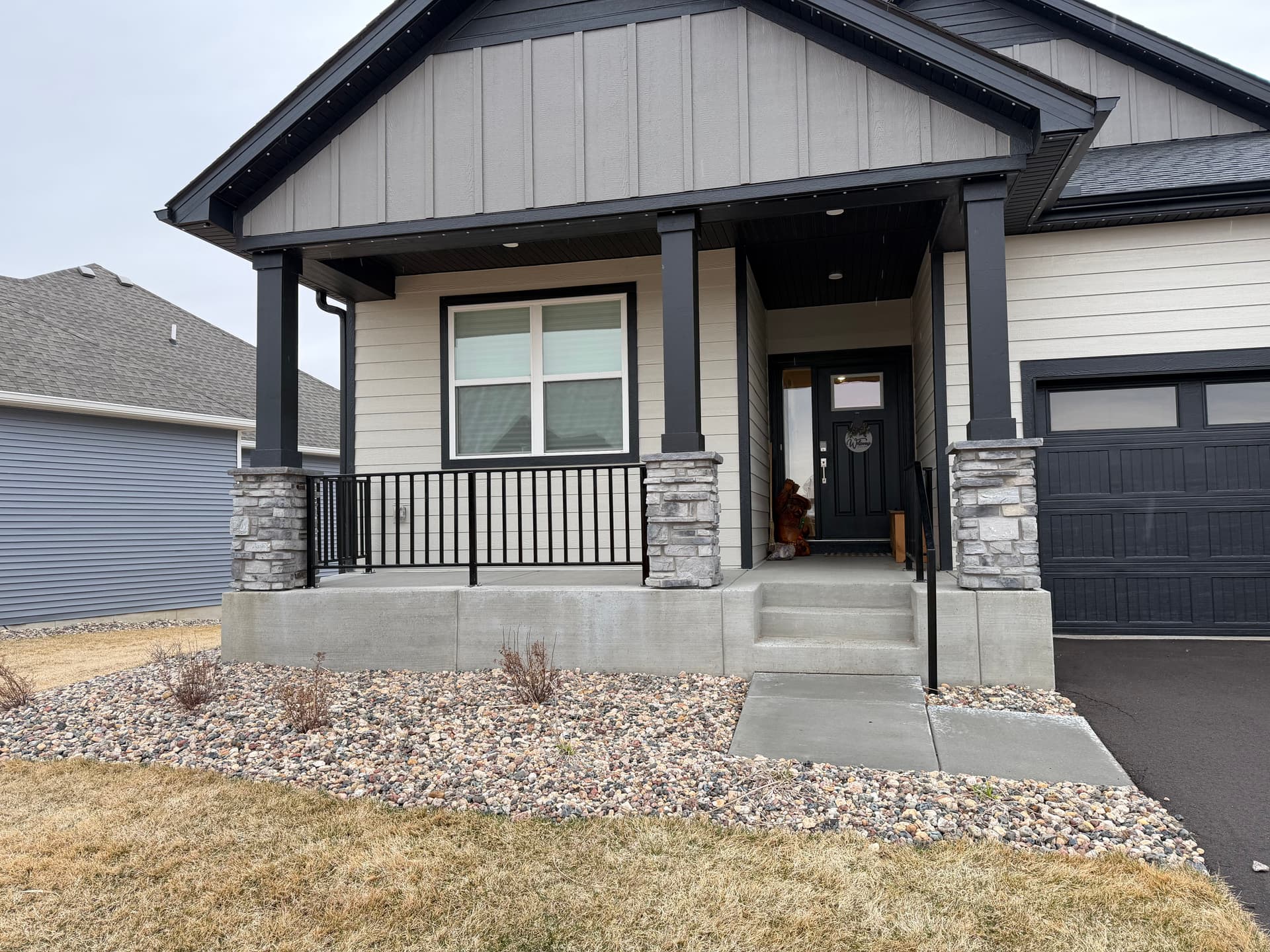 Gallery photos for Custom Steel Guardrails Added to a Repeat Customer's Porch: Image #2