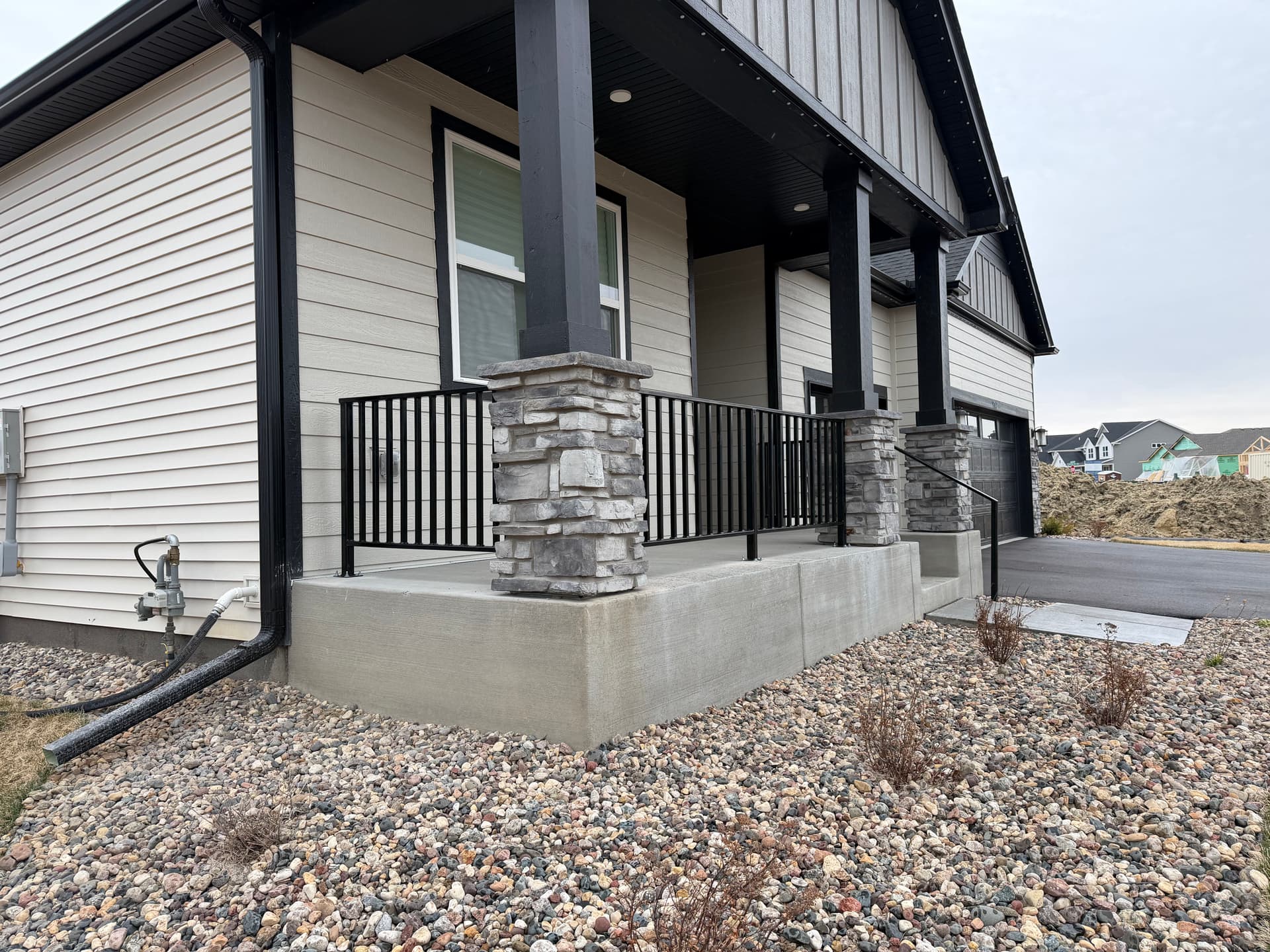 Custom Steel Guardrails Added to a Repeat Customer's Porch image