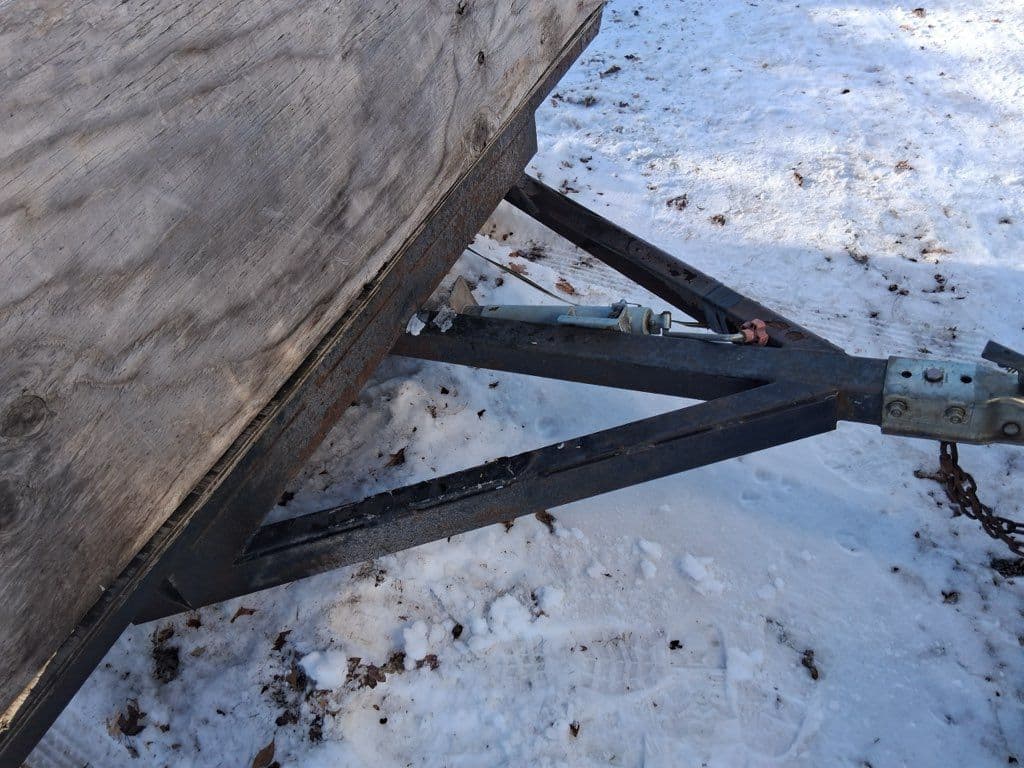 Rusty Dump Trailer Hitch Reinforced With Expert Welding